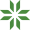 green logo mark